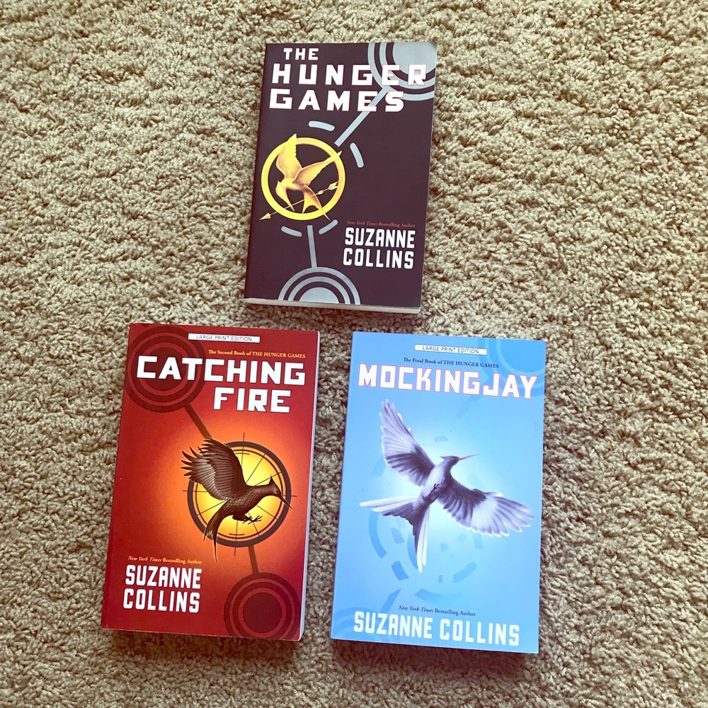 The Hunger Games, Catching Fire and Mockingjay